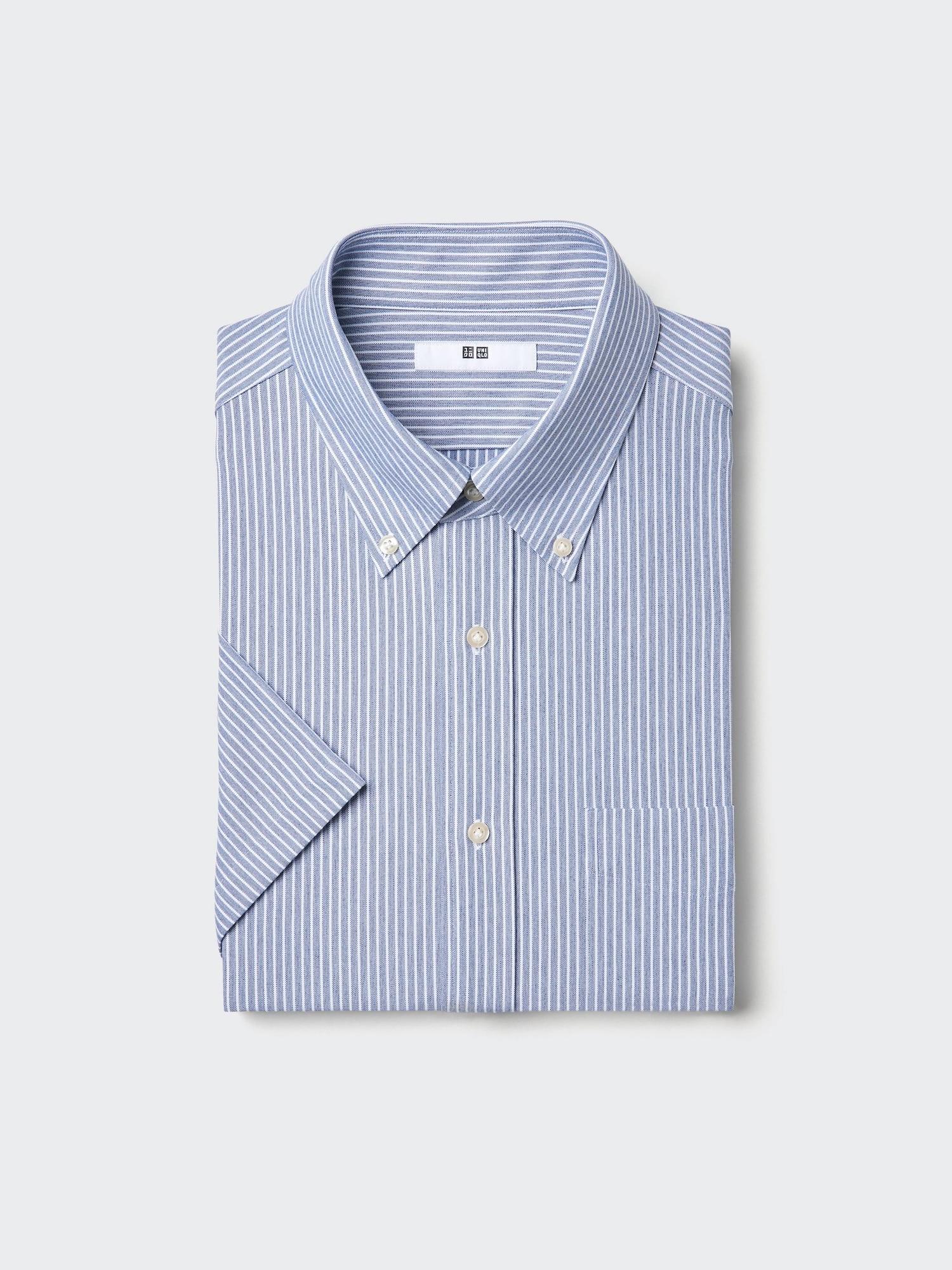 Рубашка Dry трикотажная без глажки в полоску с воротником button-down