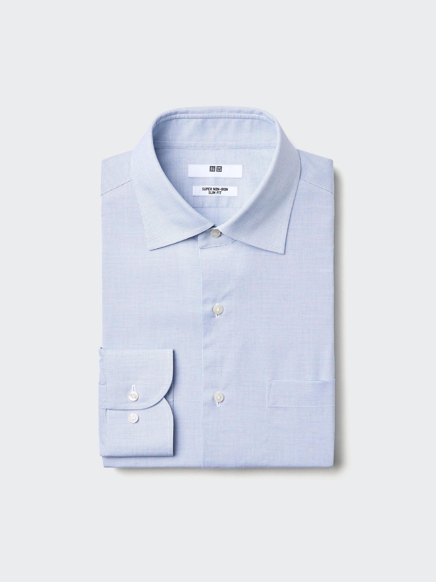 Super Non-Iron Slim Shirt/Semi-Wide/Chexc