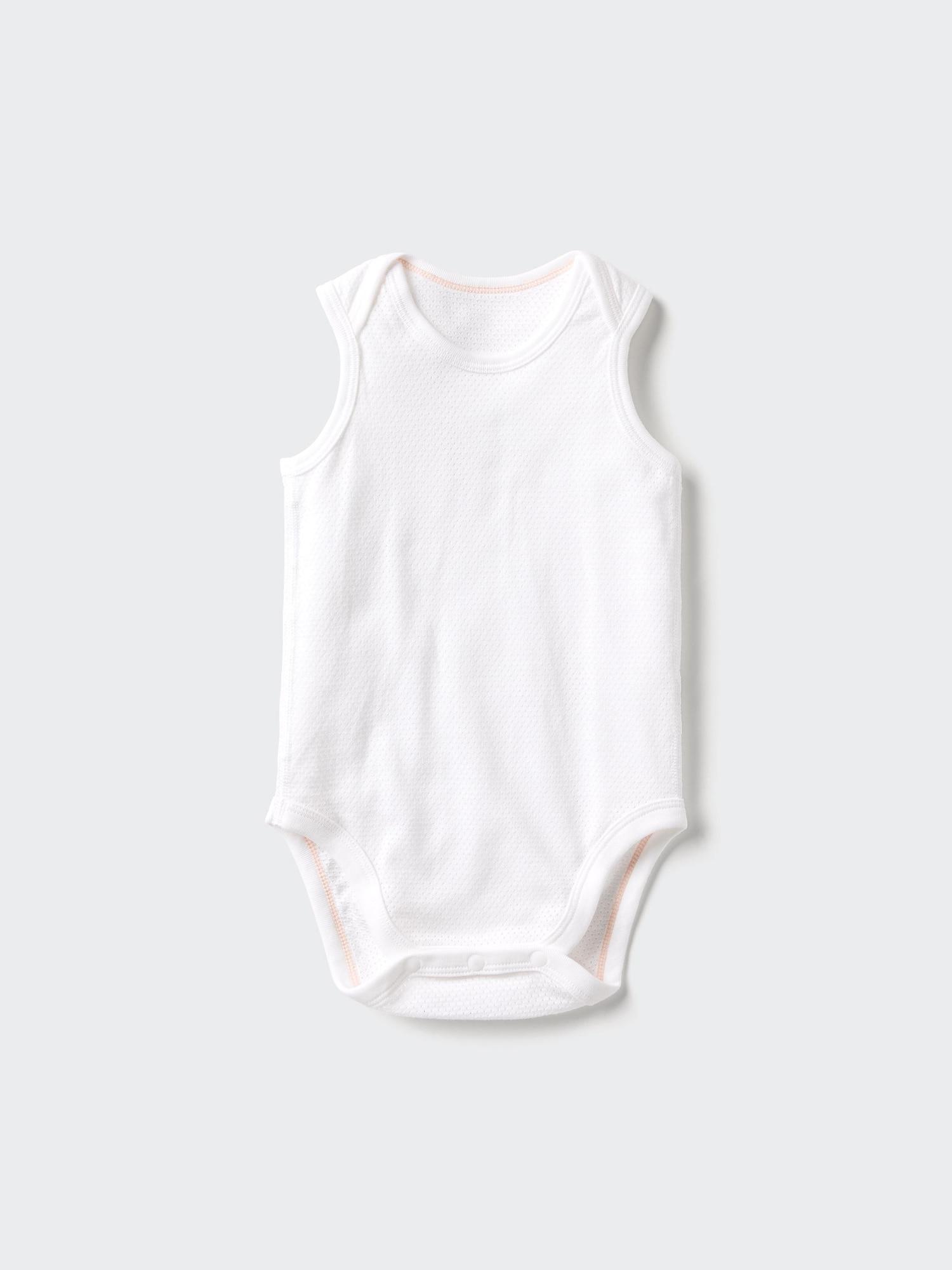Cotton Mesh Bodysuit/Sleeveless
