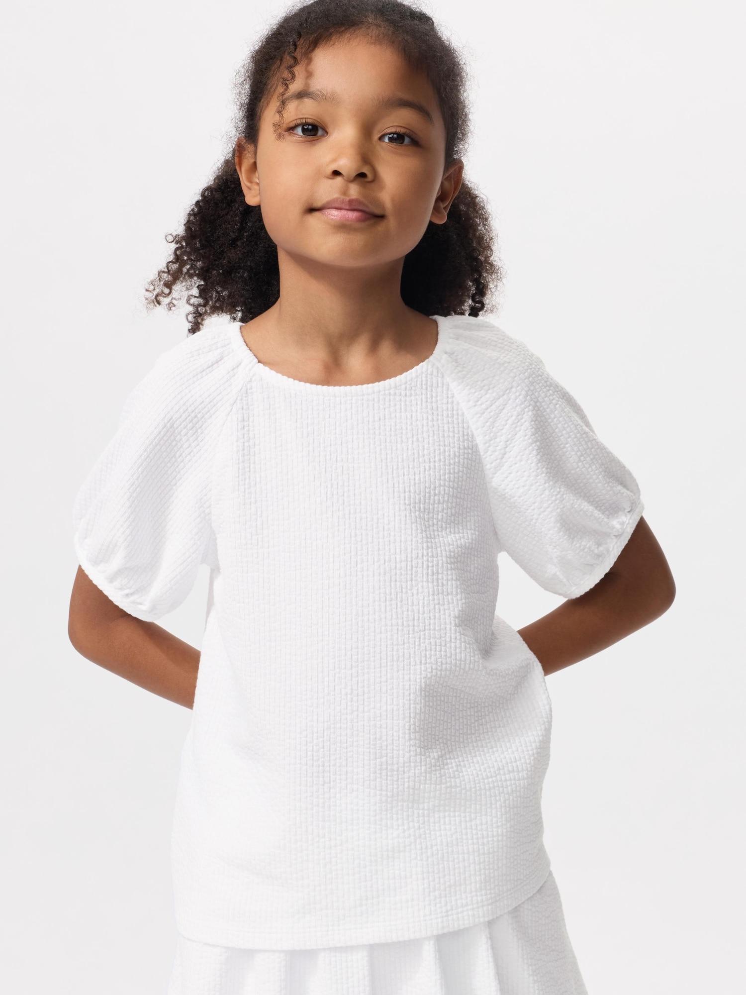 GIRLS Puff Sleeve T-Shirt/Seersucker